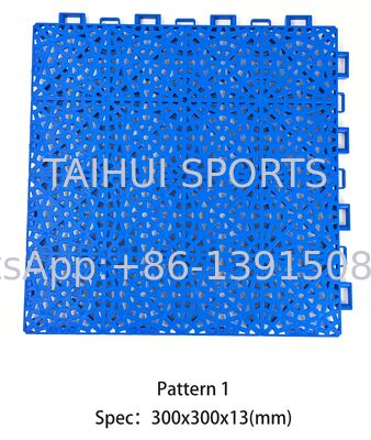 Экологически чистый долговечный огнеупорный полипропиленовый спортивный пол с перекрывающейся ПП плитой для баскетбольных, теннисных и футбольных кортов