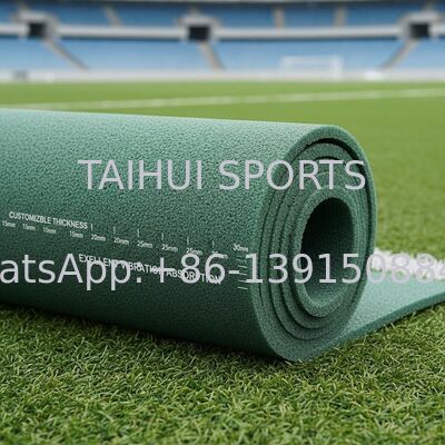 Сертифицированная FIFA подложка с амортизирующими свойствами и дизайном с алмазными отверстиями для искусственных спортивных полей с индивидуальной длиной